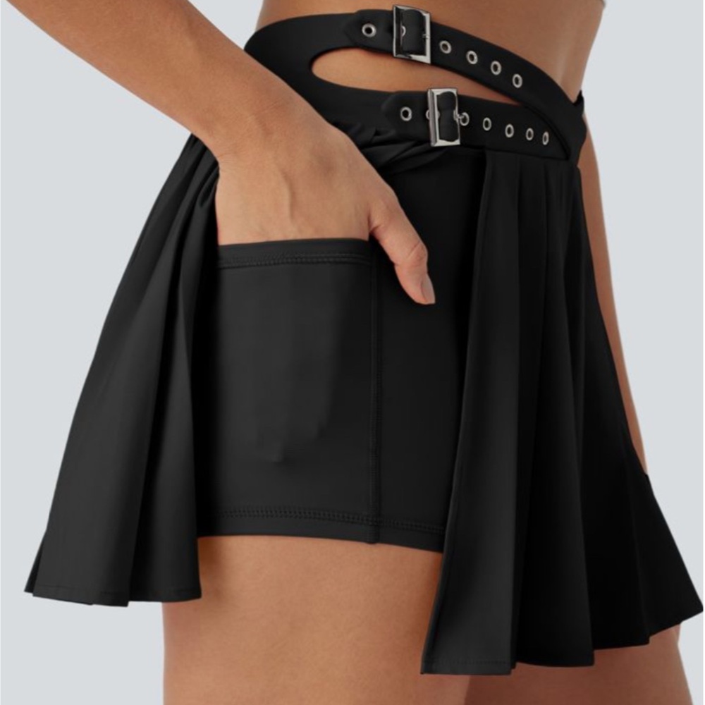 Halara Crossover Adjustable Belted Waist 2 in 1 Side Pocket Quick Dry Skirt XL